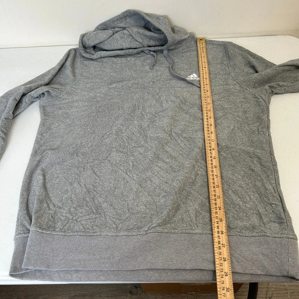 Adidas Golf Mens XL Heather Grey Pullover Hoodie Lightweight Sweatshirt